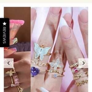 Chvker Blue Enamel Butterfly 925 Ring, New